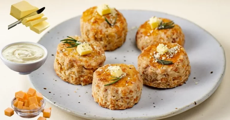 imagem ilustrativa de scones de queijo com marmite