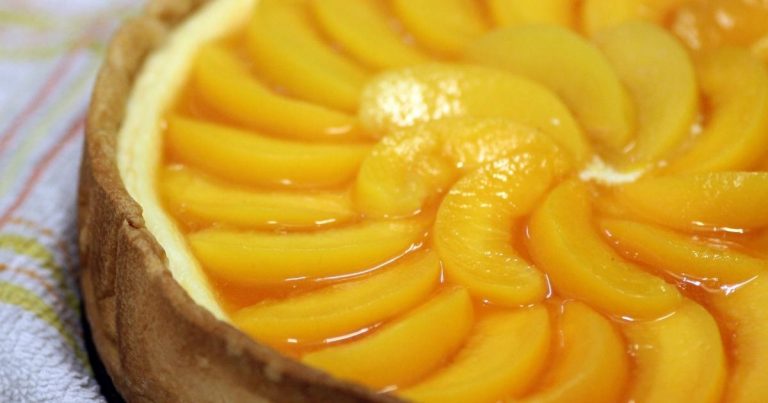 torta de pêssego preguiçosa