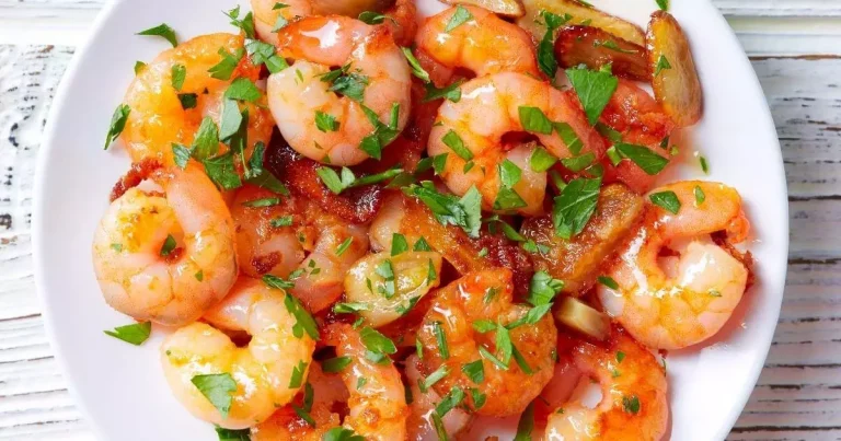 camarão ao óleo e alho delicioso