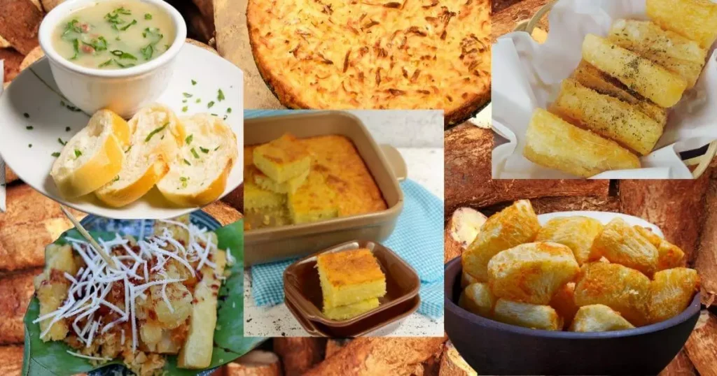 receitas com mandioca cozida