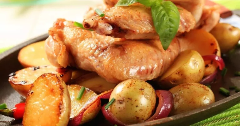 coxa e sobrecoxa assada com batata