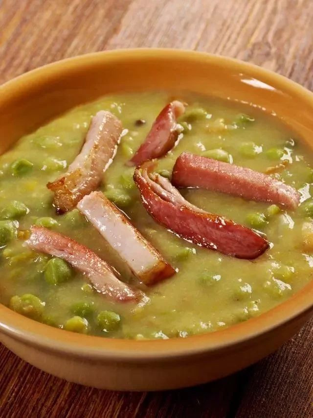 Receita Quente: Sopa de ervilha com bacon