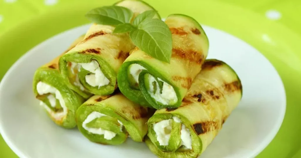 Canelone de Abobrinha com Cogumelos