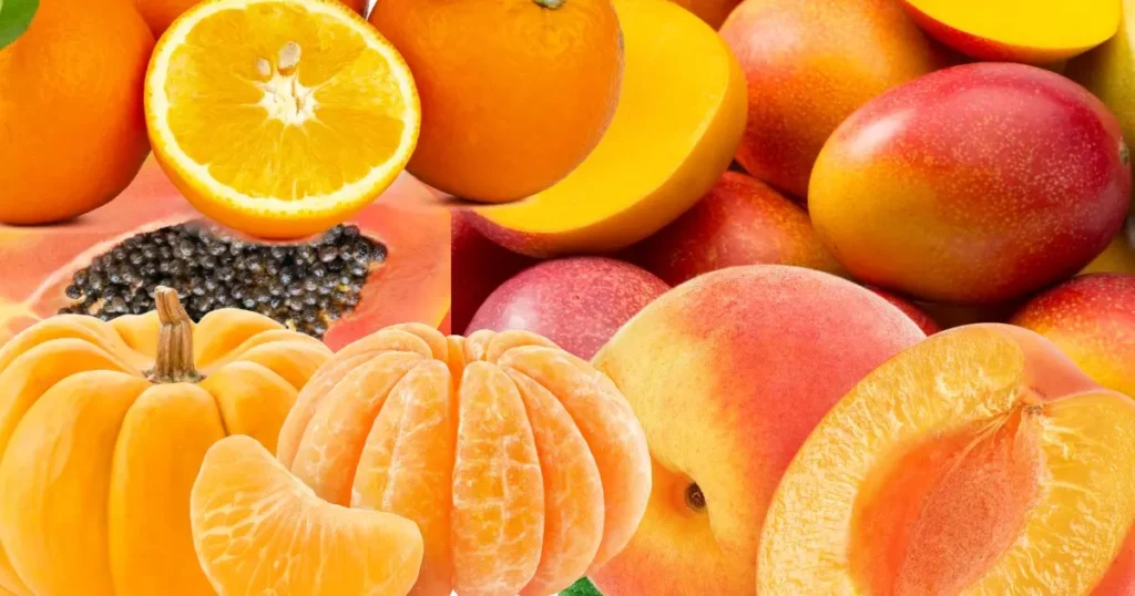 frutas com cor laranja