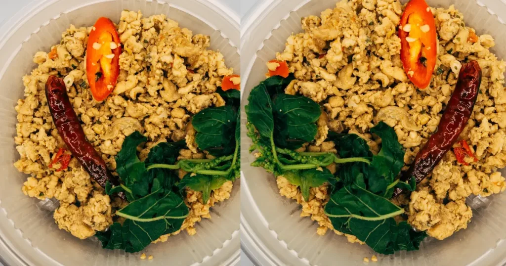 Pad kra pao prato tailandês