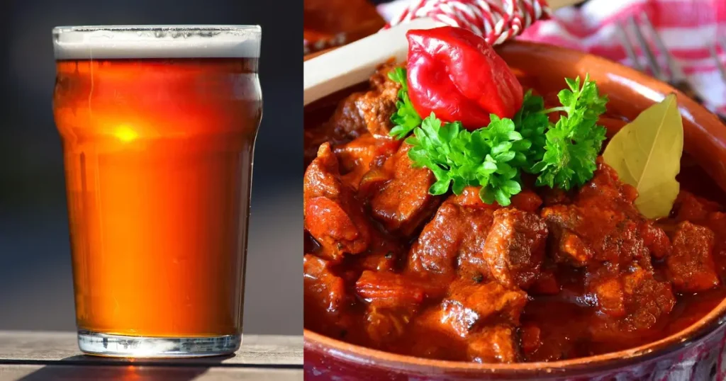 carne de porco ao molho de cerveja escura
