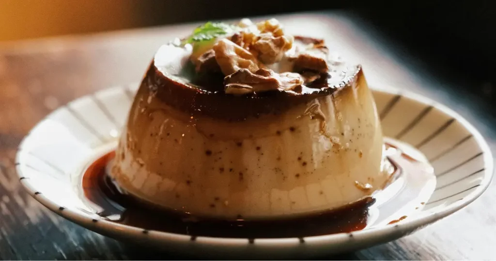 flan de chocolate com calda de caramelo