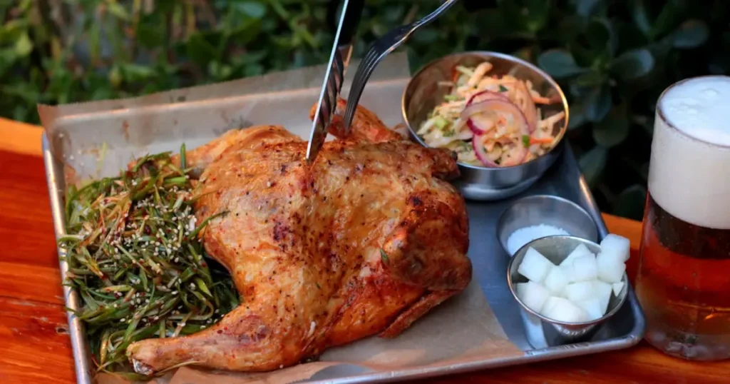 frango assado cerveja