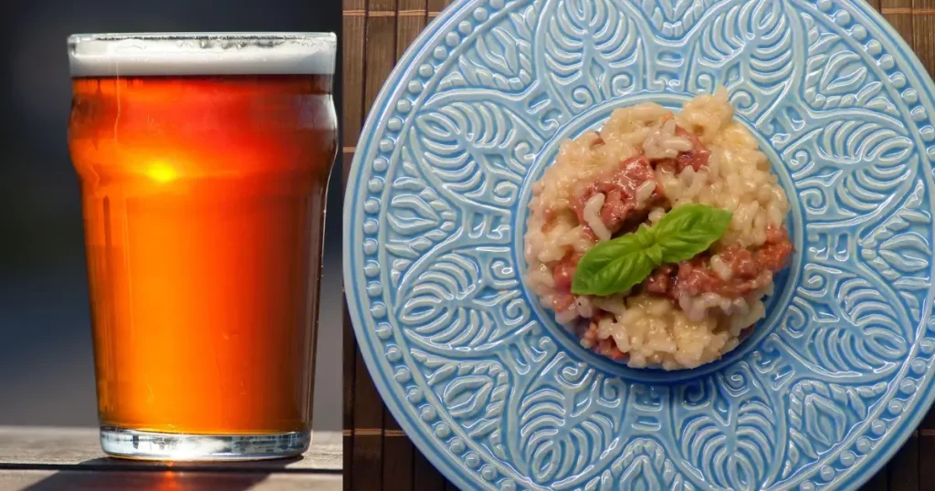 risoto de bacon e cerveja