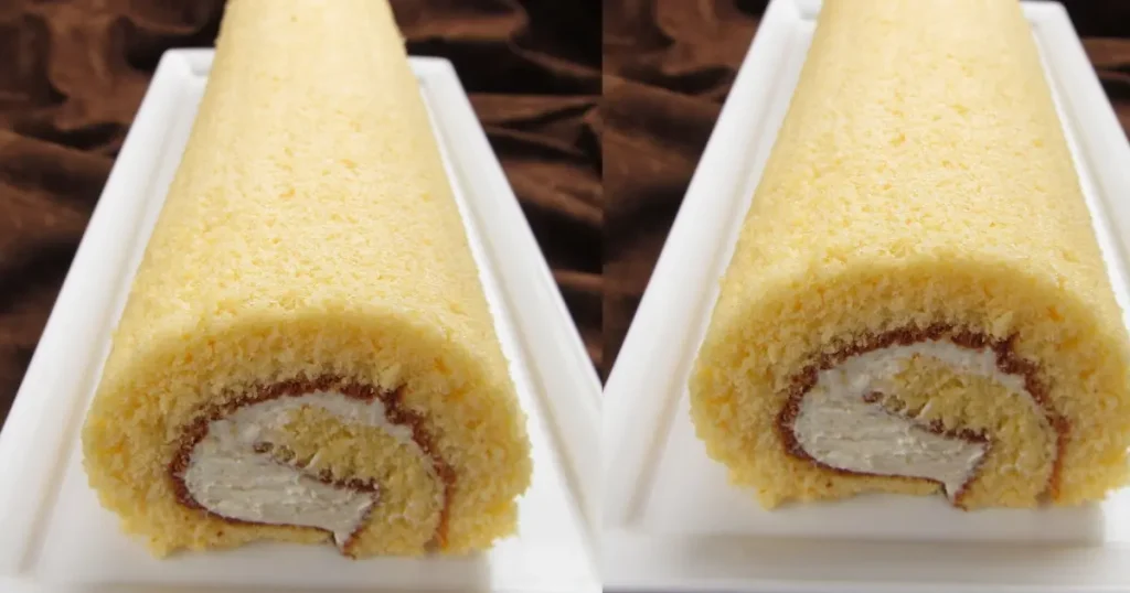 Rolo Suíço com Massa de Baunilha e Recheio de Chocolate com Creme de Limão