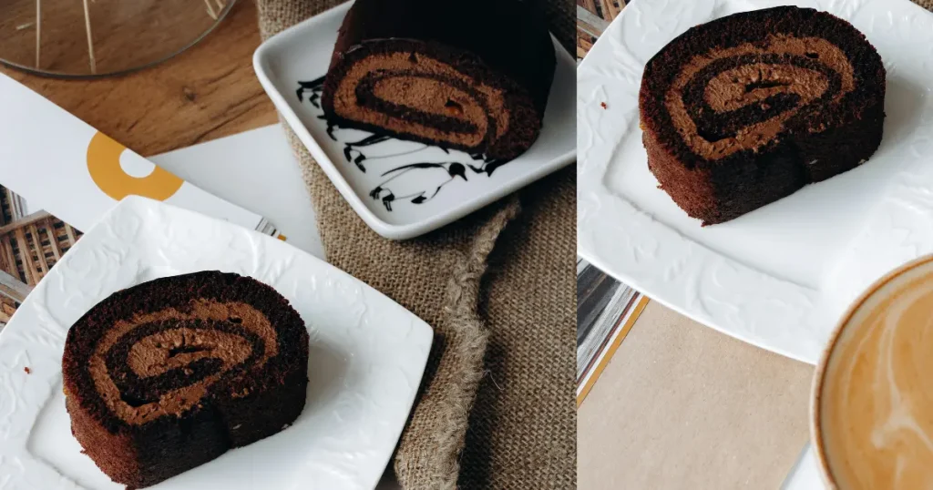 Rolo Suíço de Chocolate Amargo com Recheio de Chocolate