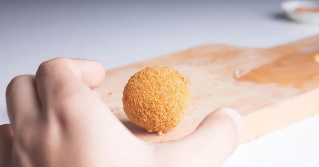 bolinho de batata doce com frango feito na airfryer
