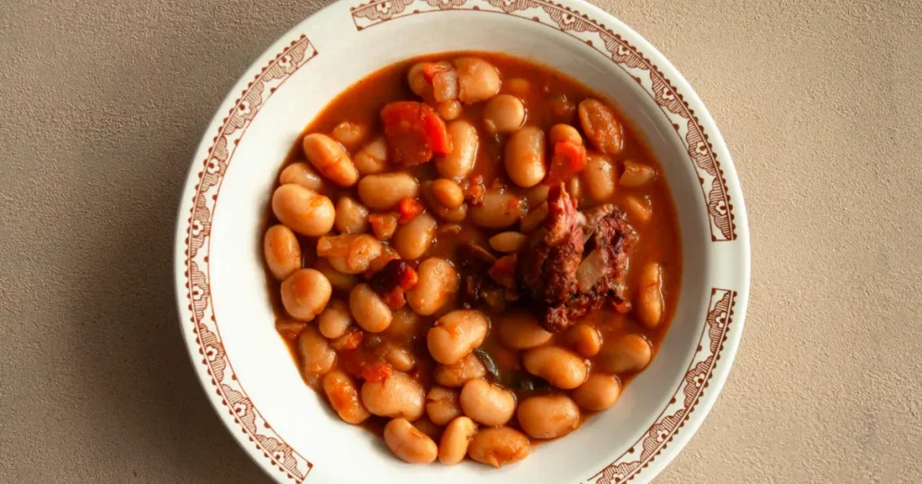 panela cheia de feijão cozido